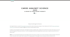 Desktop Screenshot of cardsagainstscience.com